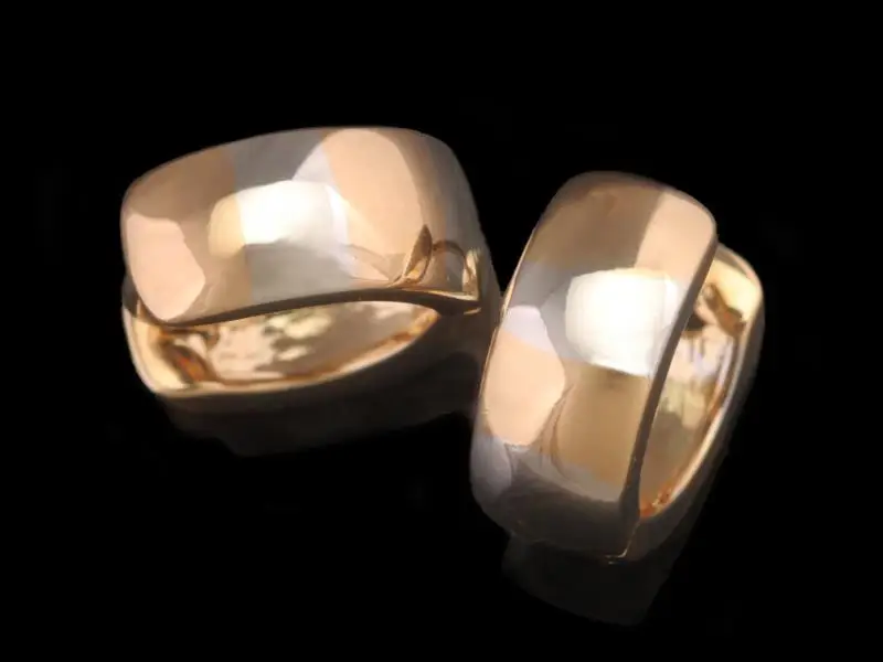 MxGxFam гладкие серьги-кольца для женщин без камня классический стиль микс 18 белого золота цвет