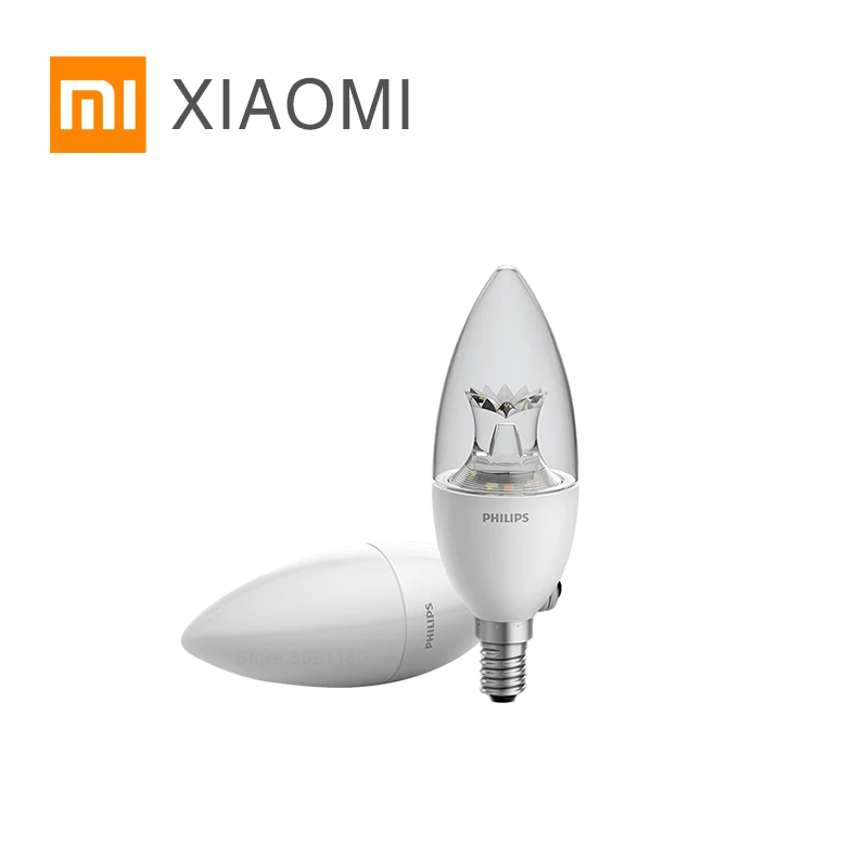 Светодиодная лампочка XIAOMI Mijia Philips приглушаемые светильники с Wi Fi E14 для люстры