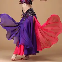 Женская юбка для танца живота, 2 слоя, юбки для танца живота, двойные раздельные танцевальные костюмы для девочек, Одежда для танцев, 11