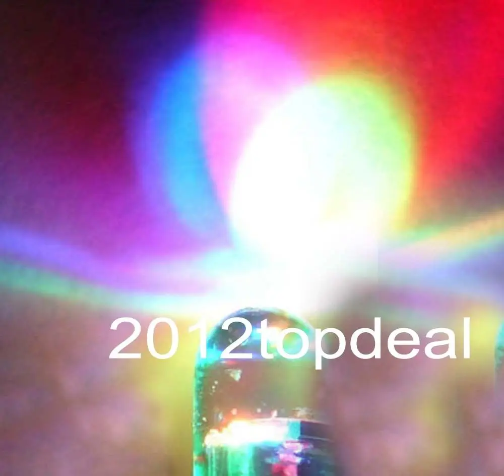 Светодиодный светильник-диод 3 в 5 в 12 В 5 мм, прозрачный кабель 20 см с пластиковым держателем