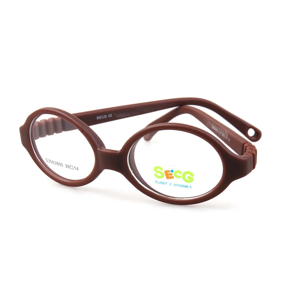 Secg мягкий гибкий круглый Сверхлегкий детский оптический оправа очки для детей унисекс мальчик девочка близорукость очки для дальнозоркости - Цвет оправы: C16