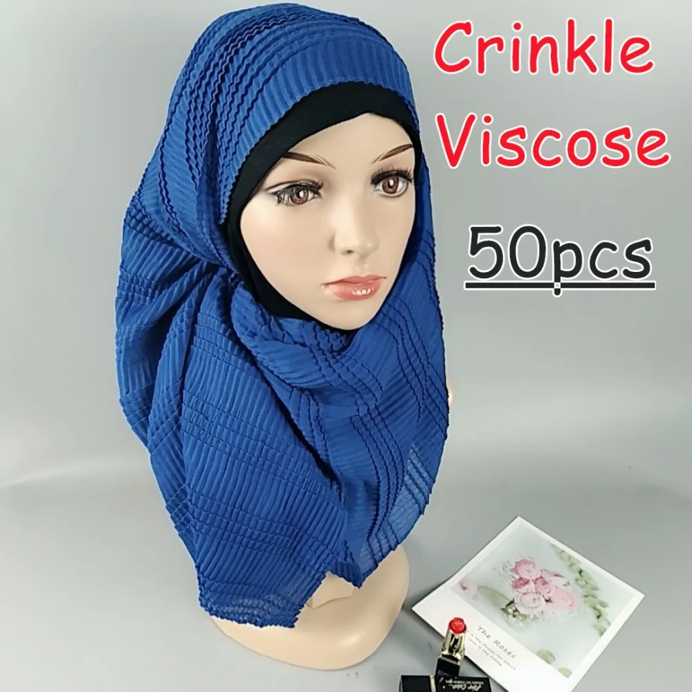 M6 Высокое качество Новый crinkle вискоза длинный хиджаб обернуть платки шарфы для