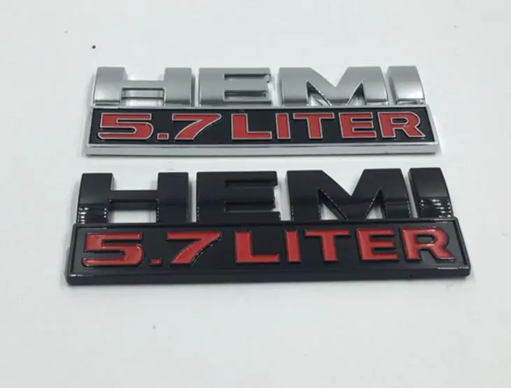 4PCS SET:Chrome Dodge RAM 2500 HEMI 5.7 Emblem Badge 3D LOGO LETTERS NAMEPLATE