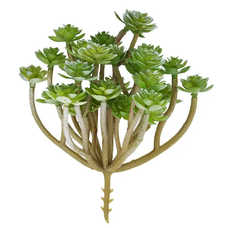 Artificial Succulents Green Flocking Plant Bonsai Desktop Fake Plants Valentine Day Christmas Wedding Decoration Plante