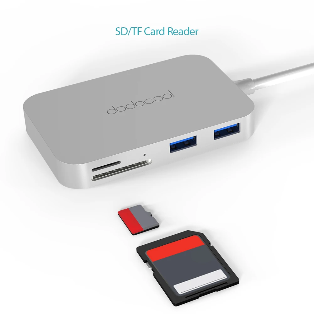 Dodocool 7 в 1 USB C USB-C концентратор с Тип C Мощность доставки 4 К видео HDMI USB концентратор для MacBook Pro samsung Galaxy S9 концентратор сплиттеры 3.0