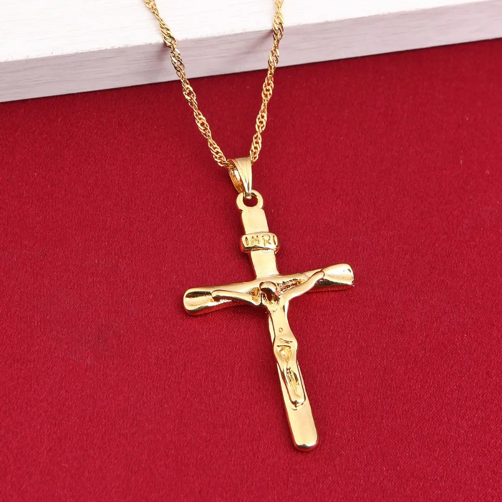 katoen Conjugeren inch Mannen Kruis Ketting Hanger Vrouwen INRI Jesus Kruisbeeld Christendom Goud  Kleur INBI Jezus van Nazareth Koning van de Joden|crucifix jesus|jesus  crucifixpendant jesus - AliExpress