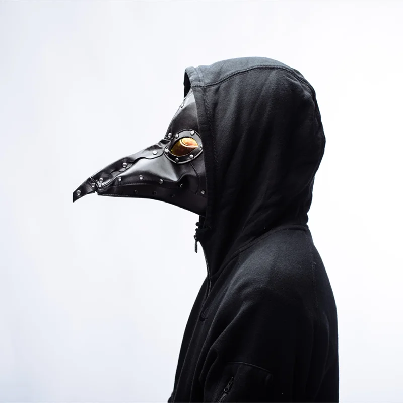 

Mask plague doctor mask Leather Dark Doctor Masks Medieval History Death Bird Long Beak Mask Halloween Carnival Costumes
