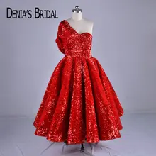 Блестящие красные бархатные вечерние платья Реальное изображение Милая Шея линия вечерние платья под заказ