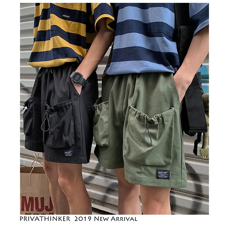Privathinker летние уличные мешковатые шорты хлопок 2019 мужские Harajuku большие карманы