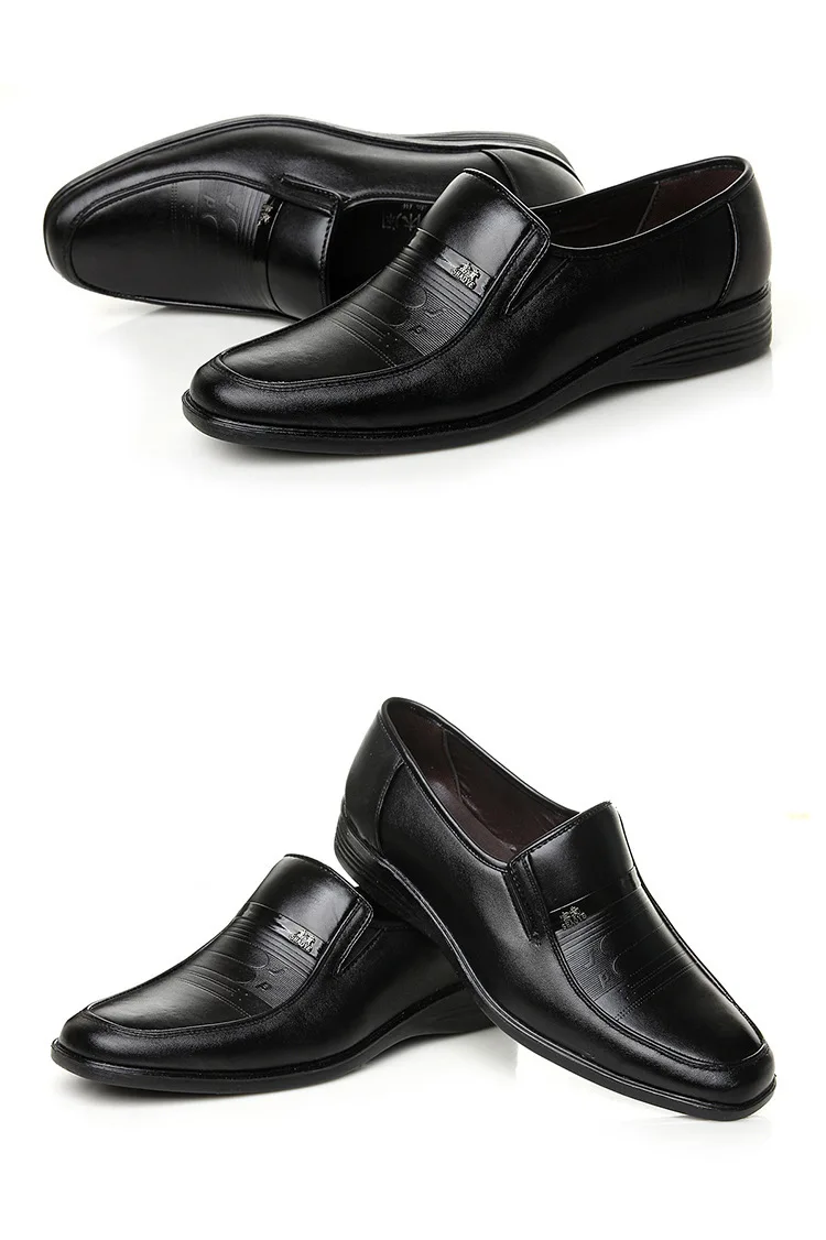 MULUHU/Мужская обувь, кожаная модельная обувь, деловая, офисная, нескользящая, мужская обувь, модные лоферы, высокое качество, черный цвет, размер 38-44