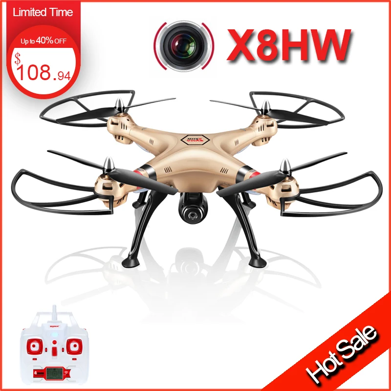 Профессиональный FPV WIFI Rc Дроны с hd камерой Syma X8HW долгий срок полета функцией