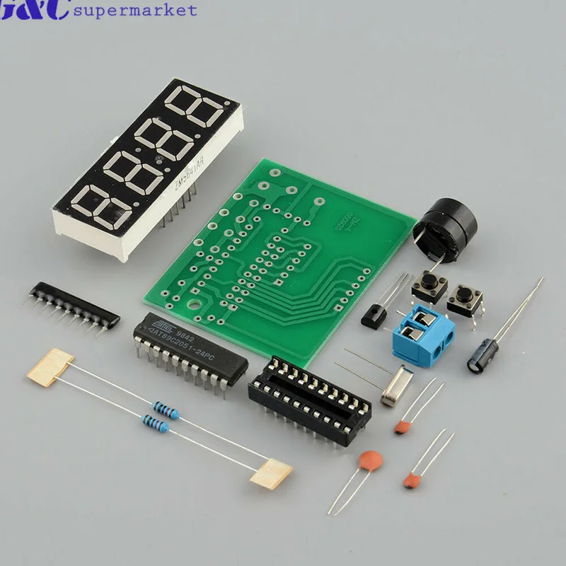 

High Quality C51 4 Bits Electronic Clock Electronic Production Suite DIY Kits C51 Electronic Clock