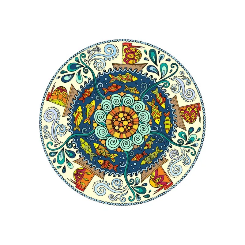 Round Printed Carpets For Living Room