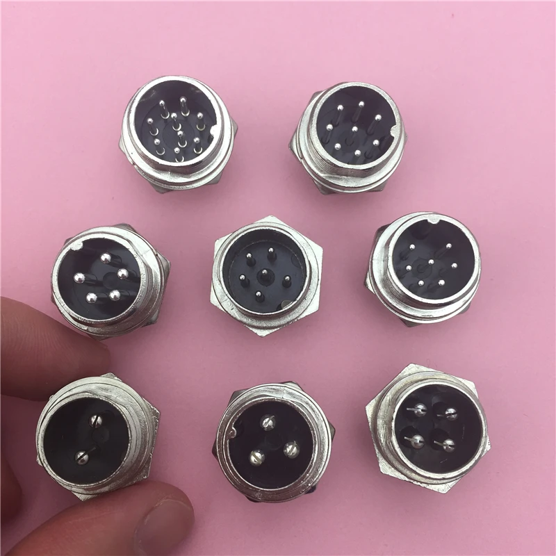 1pcs GX16 6 Pin Male Circular Socket Diameter 16mm Wire Panel Aviation Connector L106 Free Shipping Russia