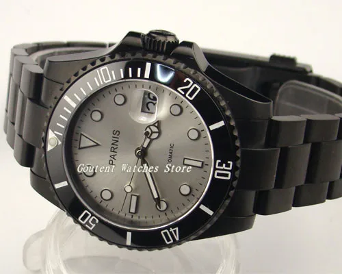 

40mm Parnis Sapphire Glass Luminous Hands Ceramic Bezel Automatic Movement Men's Watch