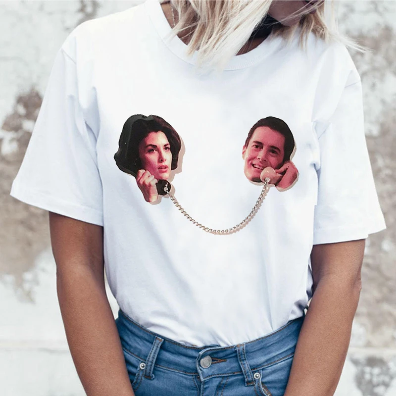 Твин Пикс футболка Женская Harajuku Ullzang Who Killed Laura Palmer футболка с графическим рисунком 90s эстетические футболки женские