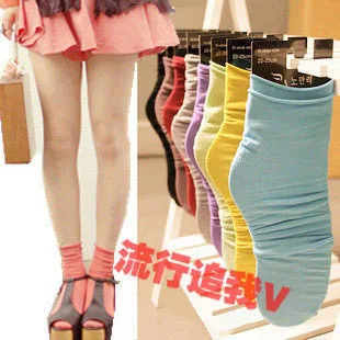 Women velvet knee-high socks candy color 100% cotton massed ankle sock | Мужская одежда