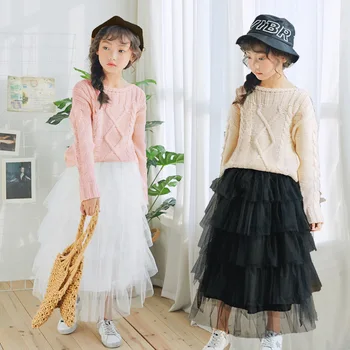 

2020 Summer New Arrival Korean Style Cotton Fashion Cake Skirt For Cute Sweet Baby Girls Tutu Skirts Faldas Saias Jupe Fille 12