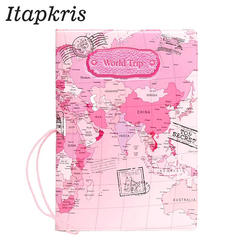 Дорожная 3D обложка для паспорта для девушек, студенток, мультфильм, русский паспорт, чехол, бизнес-билетный держатель для карт, женская организация, розовый