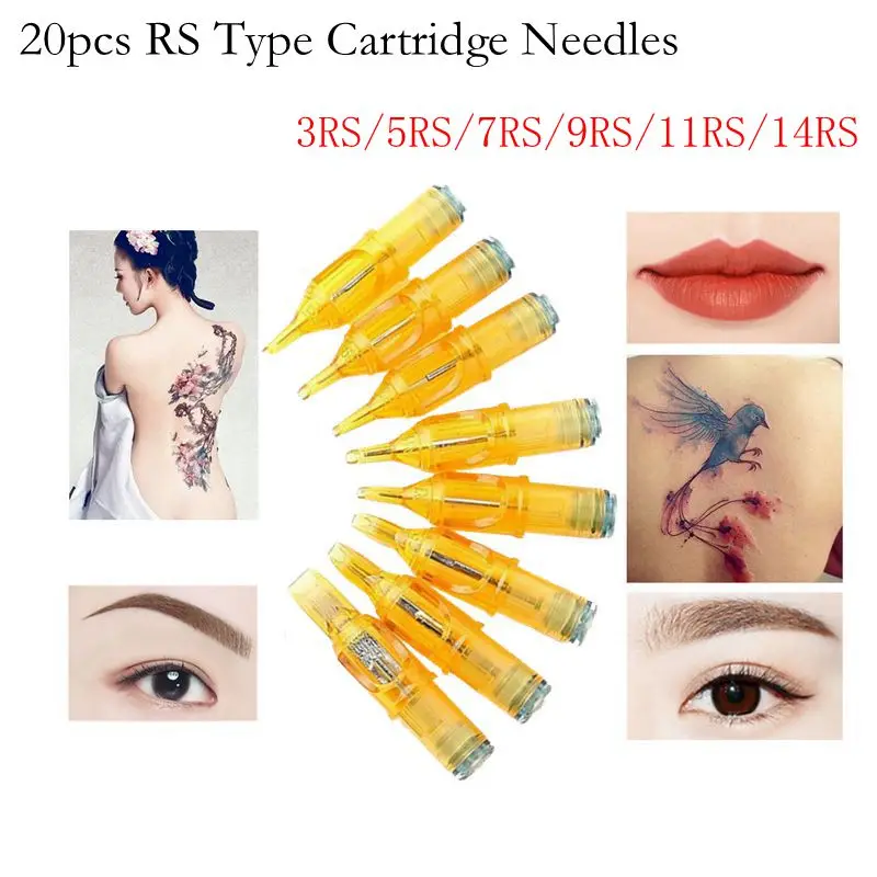

Bfaccia 20pcs Needles For Manual Pen Semi Permanent Makeup Manual Fog Microblading Eyebrow Pen Needles 3/5/7/9/11/14RS