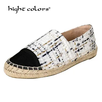 

Spring Summer New 2019 Straw weaving Slip-on Casual Loafers Women Platform Flats Ballet Comfortable Ladies Shoe TA22