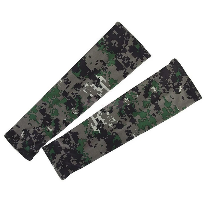 

1 Pair Sun Shade Cycling Arm Warmers Sleeves Digital Camouflage Arm Sleeves UV Protection Arm Covers Outdoor Sports Golf Bike