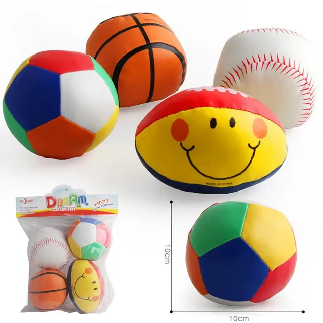 2017 Hot Kids Soft Plush Toy 4Pcs/Set Big Size Cotton Ball Baseball