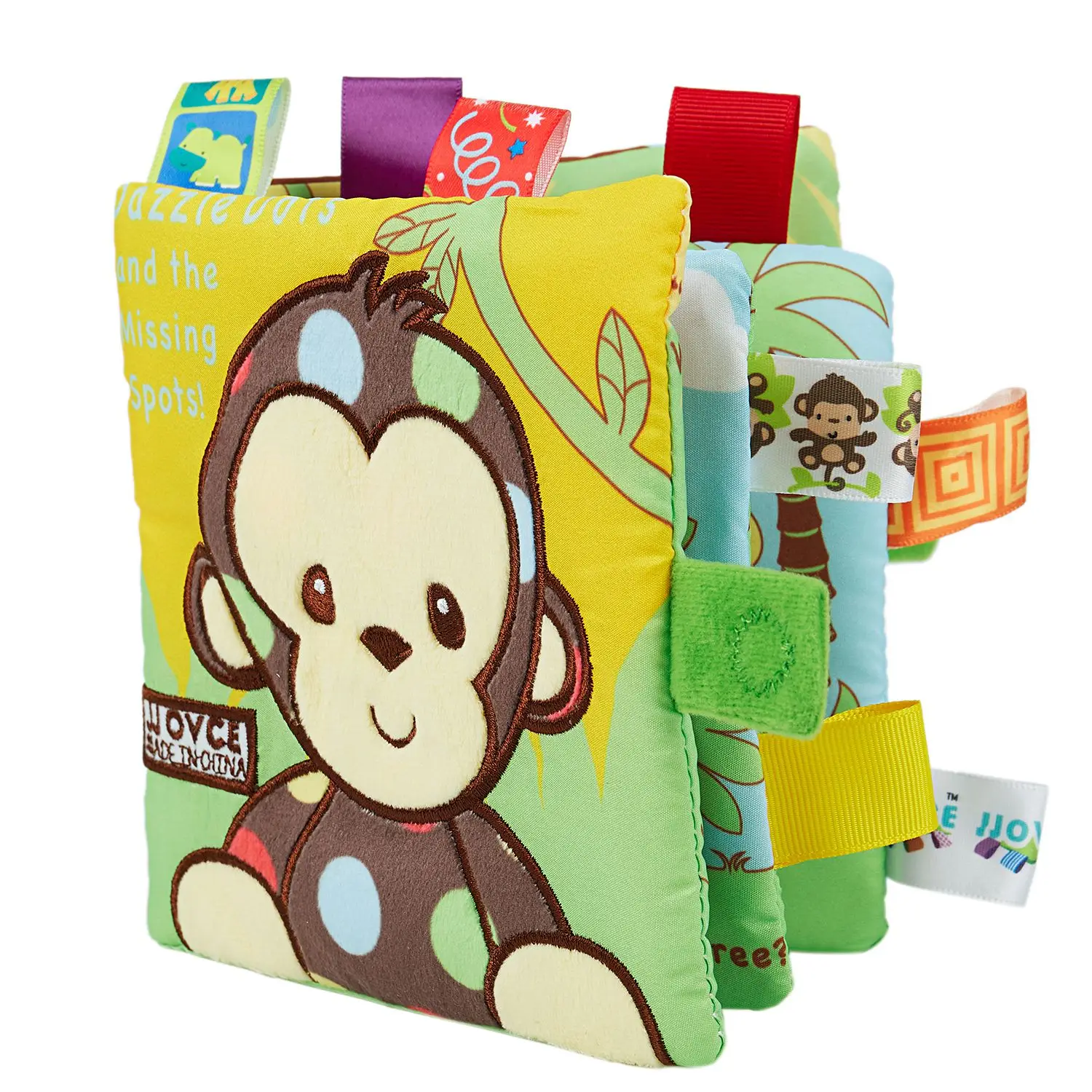 

Soft Books Infant Early cognitive Development My Quiet Bookes baby goodnight educational Unfolding Activity Cloth Book monkey