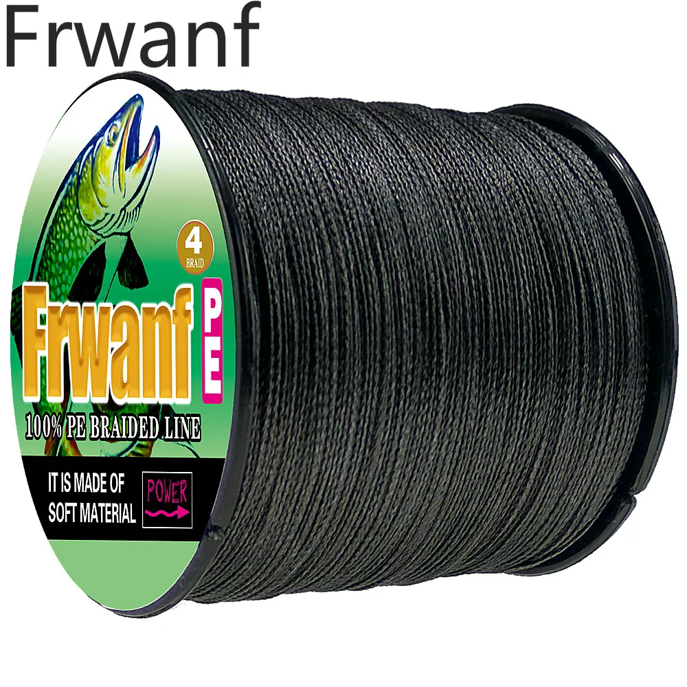 

spinning fishing line braided cord never faded black 500m 1000M 4 Strands 6 8 10 20 30 50 60 80 100LBS never faded black thread