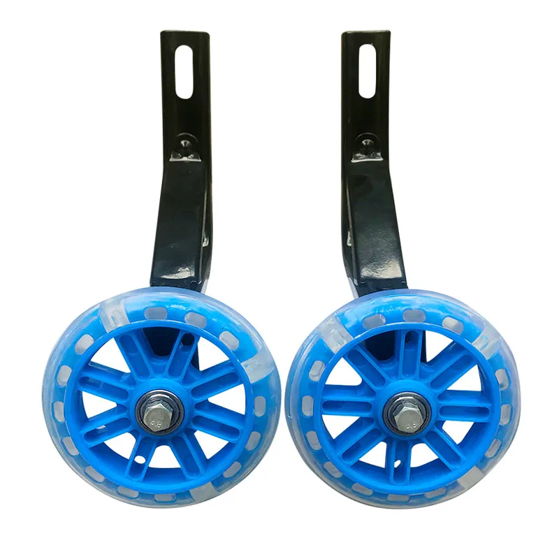 Kids Bike Stabilisers Mounted Kit, 1 Pair Pink Bicycle Mute