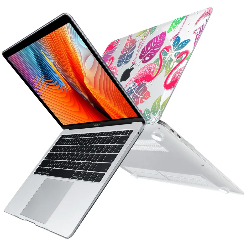 Batianda чехол с фламинго и клавиатурой для MacBook Air 13 2018 A1932 Pro Reitna 12 3 15 тонкий жесткий