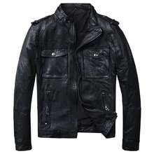 Американские автомобильные Куртки из натуральной кожи, мужские пальто из овчины, мужские Куртки из натуральной кожи, Мужская брендовая одежда A575