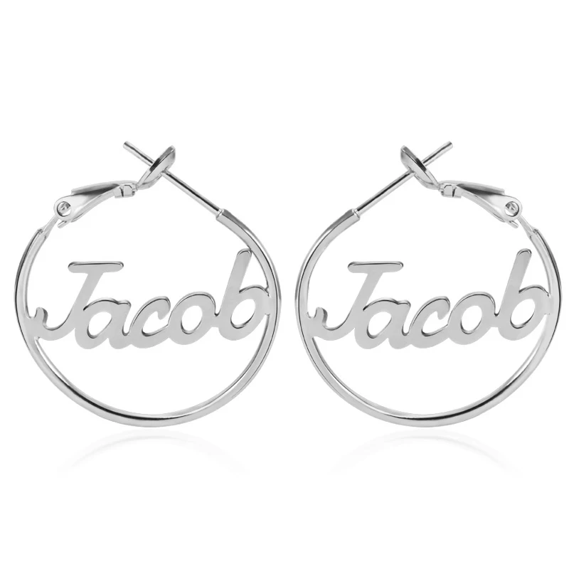 Duoying 25 Mm Custom Name Hoop Earrings For Etsy Metal Copper Circle Duoying 25 Mm Custom Name Hoop Earrings For Etsy Metal Copper Circle Women Personalized Unique Jewelry