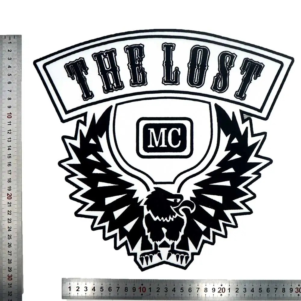 THE LOST EAGLE mc большая задняя вышитая аппликация, этикетка для шитья панк байкерские нашивки Одежда Аксессуары значок