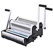 Manual Punch machine bookbinding machine iron ring binding machine full knife double coil hanging desk calendar 1pc