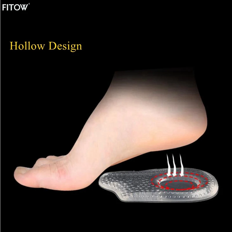 General Size Gel Insert Cushion Transparent Massage Hollow Half Insoles Invisible Metatarsal Insert Pad Relieve Foot Pain