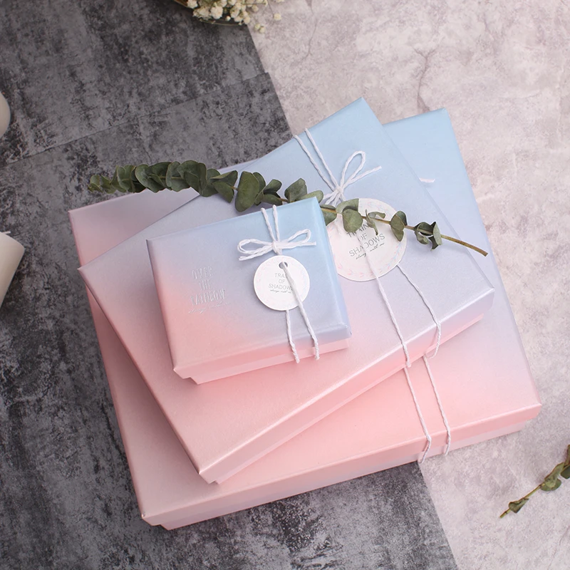 

New Gift Bag gift box Mother's Day Valentine's Day Fresh Gradient Festive Tray For perfume bottle Chocolate Other Present