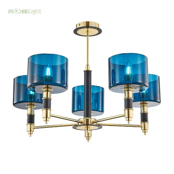 

Modern 3/4/5heads Fabric lampshade pendant lights Nordic living room bedroom ceiling hanging lamp American style fabric lighting