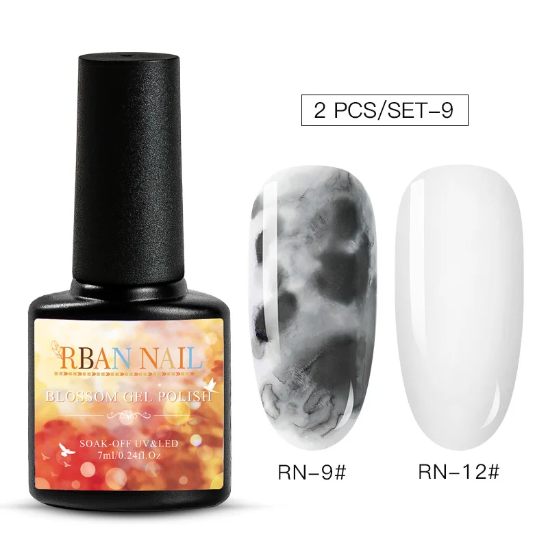 RBAN NAIL DIY акварельный лак для ногтей цветок гель Полупостоянный УФ лампа замачиваемый гель для ногтей Декор лак для нейл-арта маникюрный салон - Цвет: ZH04532