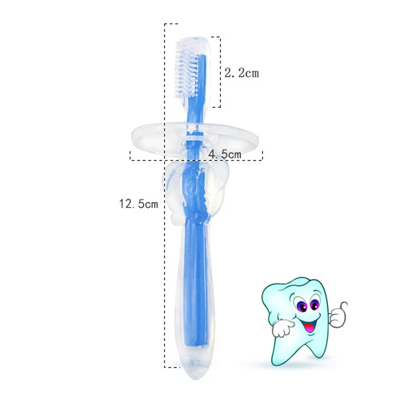 Online 4 Warna Anak anak Silicone Teether Pelatihan Sikat Gigi untuk Anak Bayi Sikat Gigi Bayi Bayi Bayi Alat Sikat dengan Opp