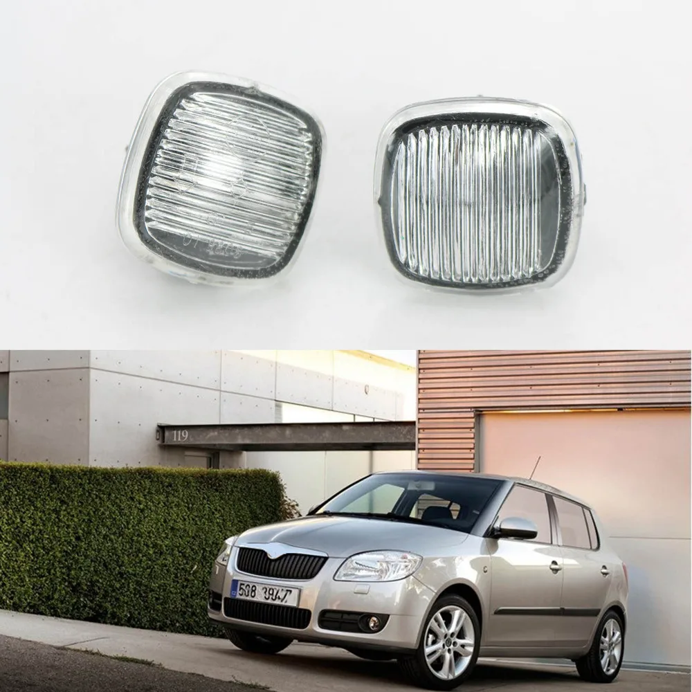 

For Skoda Fabia MK2 2007 2008 2009 2010 Roomster 2006 2007 2008 2009 New Side Marker Turn Signal Light Lamp Repeater