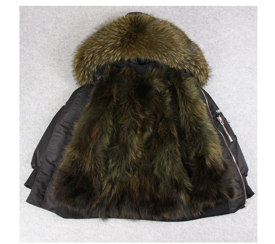 MAOMAOKONG2019 новая свободная женская зимняя куртка с натуральным мехом енота и вышивкой