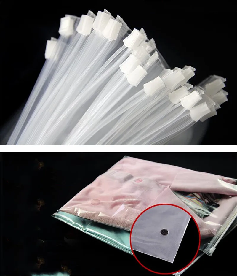 10 шт., 4 размера, прозрачный пластиковый пакет для хранения нижнего белья для путешествий, посылка из ткани, прозрачный полиэтиленовый упаковочный пакет с застежкой-молнией
