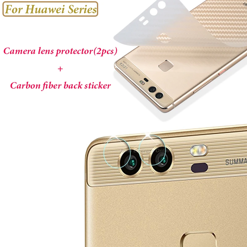 For Huawei P9/P10/Plus Honor 8 Accessories Camera Lens Protector Carbon Fiber Back Sticker Film Rear Cover Protective Guard |