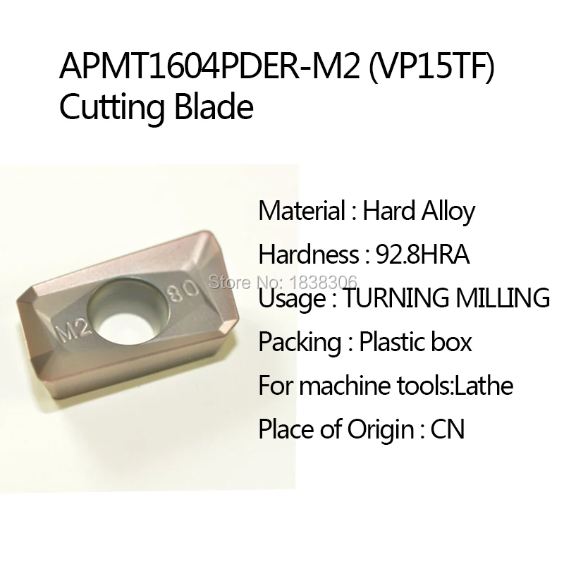 1 лот APMT1604PDER-M2 VP15TF режущий инструмент токарный наконечник для режущего лезвия