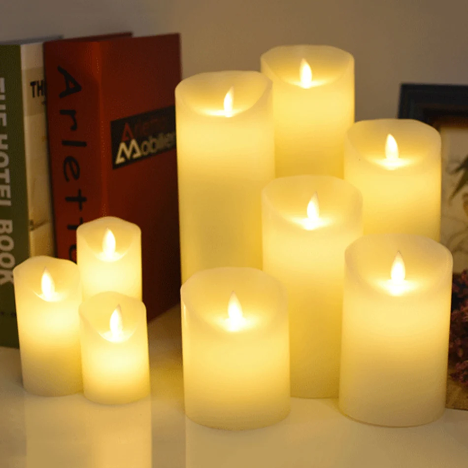 Battery operated led candle made by paraffin wax,flameless wax candle lamp for Halloween,Christmas decorative,home decoration