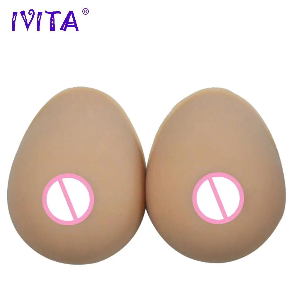 

IVITA 2400g Beige Artificial Silicone Breast Form Fake Boobs For Man Crossdresser Mastectomy Shemale Transgender Drag Queen