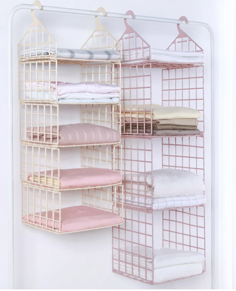 Clothes Hanging Organizers Wardrobe Closet Storage Box Hanging Pocket Garment Shelf Underwear Shoes Holder Accessories Supplies