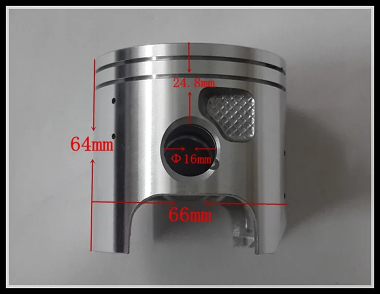 New high quality motorcycle accessories KAAWASAKI KDX200 piston ring diameter is 66mm The pin 16mm|pin guide|pin lockpin badge |