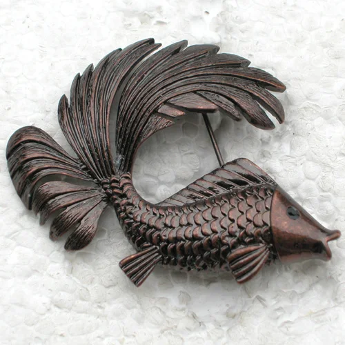 

12pcs/lot Wholesale Fish Brooch Rhinestone Pin brooches C101975